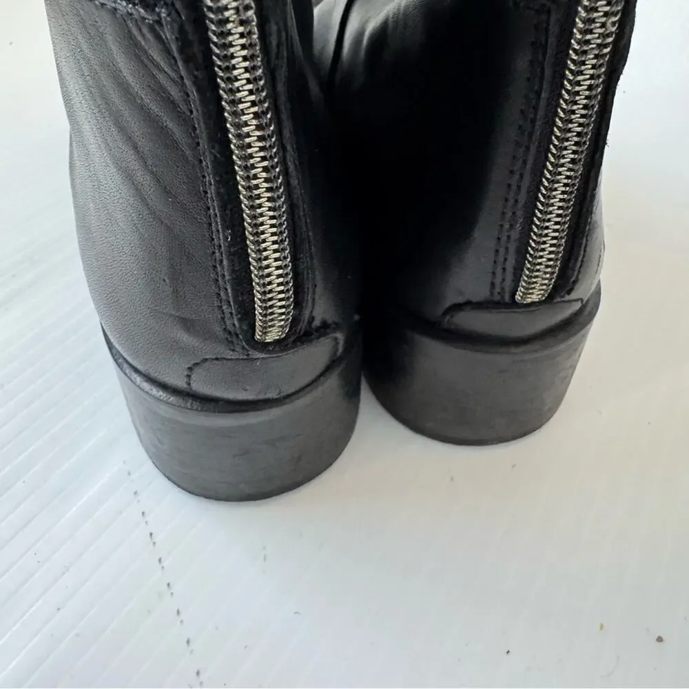 Stelle Monelle over the knee fold down black leather riding boots size 39 / 8.5